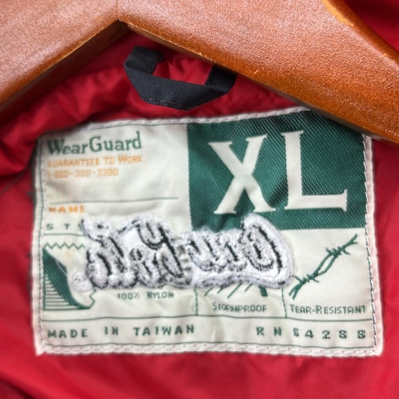 VTG Wearguard Coca Cola Long Sleeve Zip Up Jacket Red Black Mens XL Windbreaker - Picture 13 of 13